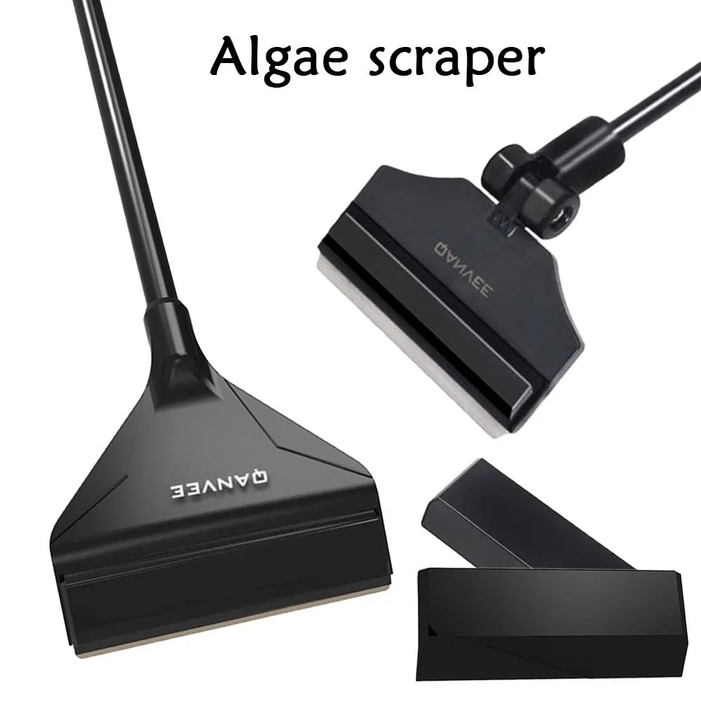 

Algae Scraper Fish Tank Scraper Cleaning Tool Long Handle Aquarium Scraper Thick Residues Algae Remove Tool Set dropship Algae