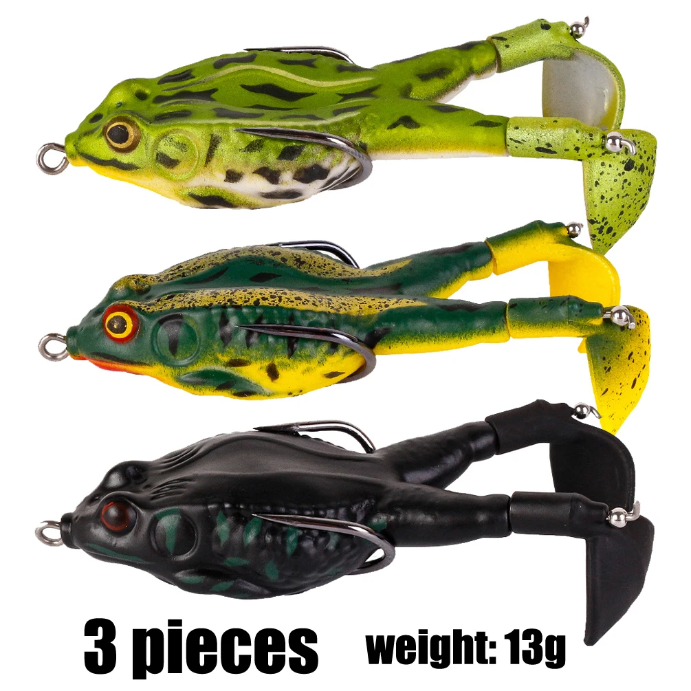 Double Propeller Frog Duck Soft Baits Shad Soft Lure Jigging Fishing Lure  Bait Prop Topwater Catfish Silicon Artificial Wobblers