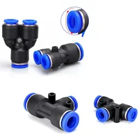 5PCS Pneumatic Fittings Quick Connector Air Tube Connectors Plastic PU PY 4mm 6mm 8mm 10mm 12mm Air Hose Fitting 6