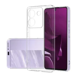 Ultra Thin Transparent TPU Soft Back Cover for Poco M7Pro 5G (Clear)