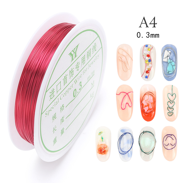 Nail Art Copper Thread Jewelry Metal Thread Nail Art Copper Thread Nail Accessories DIY Bead String Jewelry Accessories