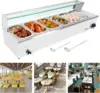 6 Pan x 1/3 GN Food Grade Stainelss Steel Commercial Food Steam Table 6-Inch Deep 1200W Electric Countertop Food Warmer 19 Quart 1