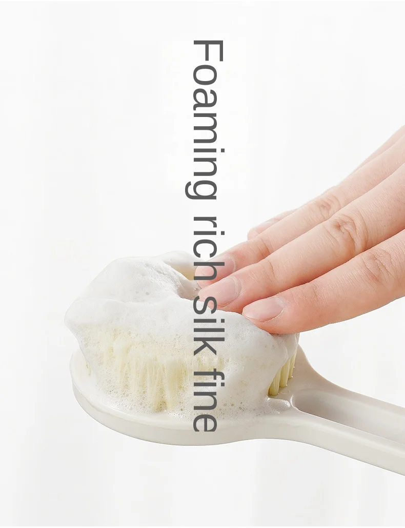 long handle exfoliating scrubber bath brush