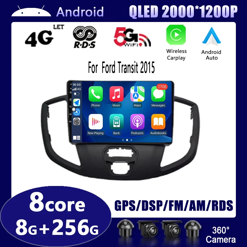 

Radio For Ford Transit 2015 2016 2017 2018 Android 14 Carplay Car Multimedia Player Intelligent System Auto Navigation Stereo
