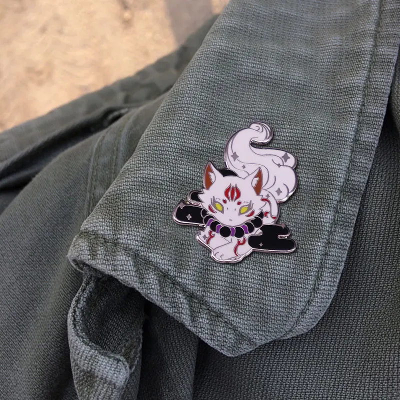 Hot Sale Cartoon Anime Broochcat Metal Badge Student Cute Oil Drip Bag  Accessory Collar Pin Fashionable And Versatile - AliExpress