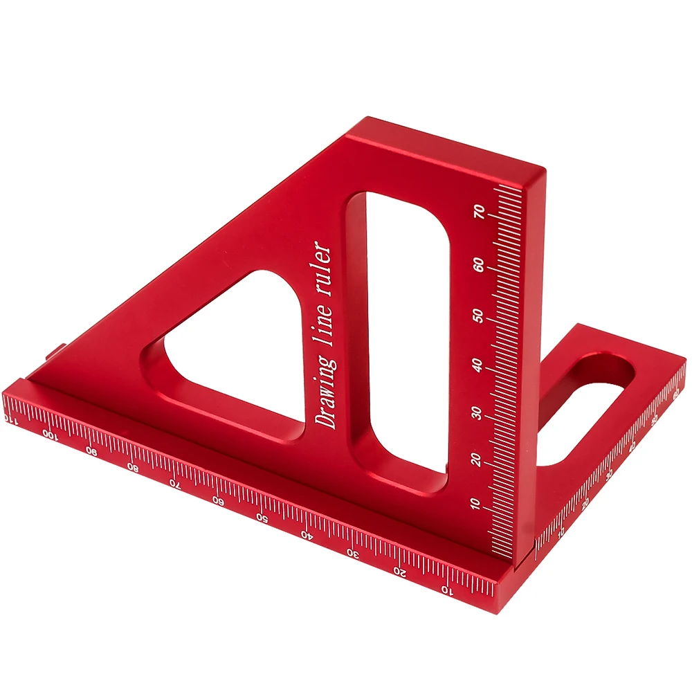 

Woodworking Square Protractor Aluminum Alloy Miter Triangle Ruler High Precision Layout Measuring Tool for Engineer Carpenter