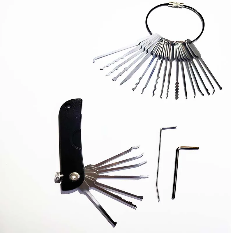 Replaceable Key Repair Tool Practice 24 In 1 Portable Stainless Locksmith Tools 24PCS