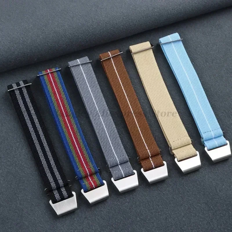 Durable Elastic Nylon Braided Watch Band Strap - Parachute-Inspired Sport Wristband
