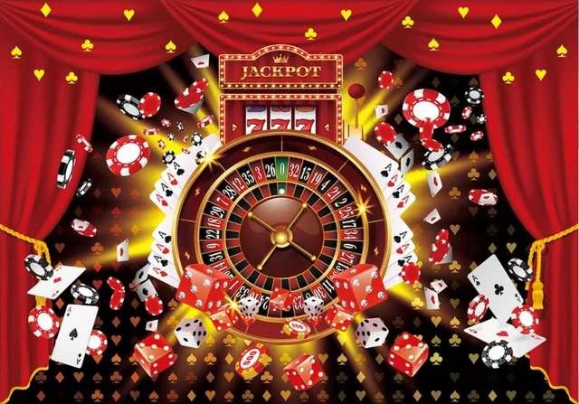 Casino Party Las Vegas Birthday Theme Backdrop 7x5ft Vinyl Photo