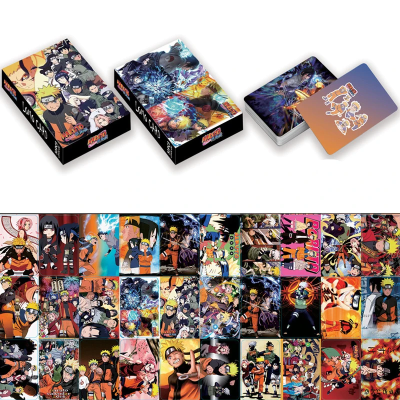 

30Pcs/ Japan Anime Naruto Lomo Double Sided Hd Photo Cards Uzumaki Naruto Children's Board Game Toys Collection Card
