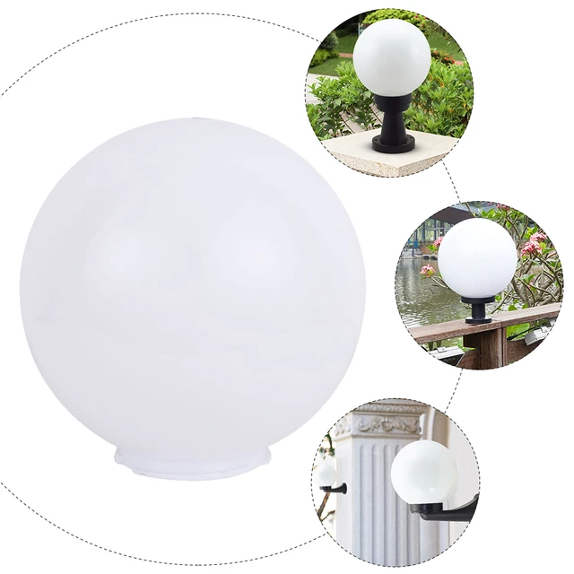 White Plastic Globe Light Cover