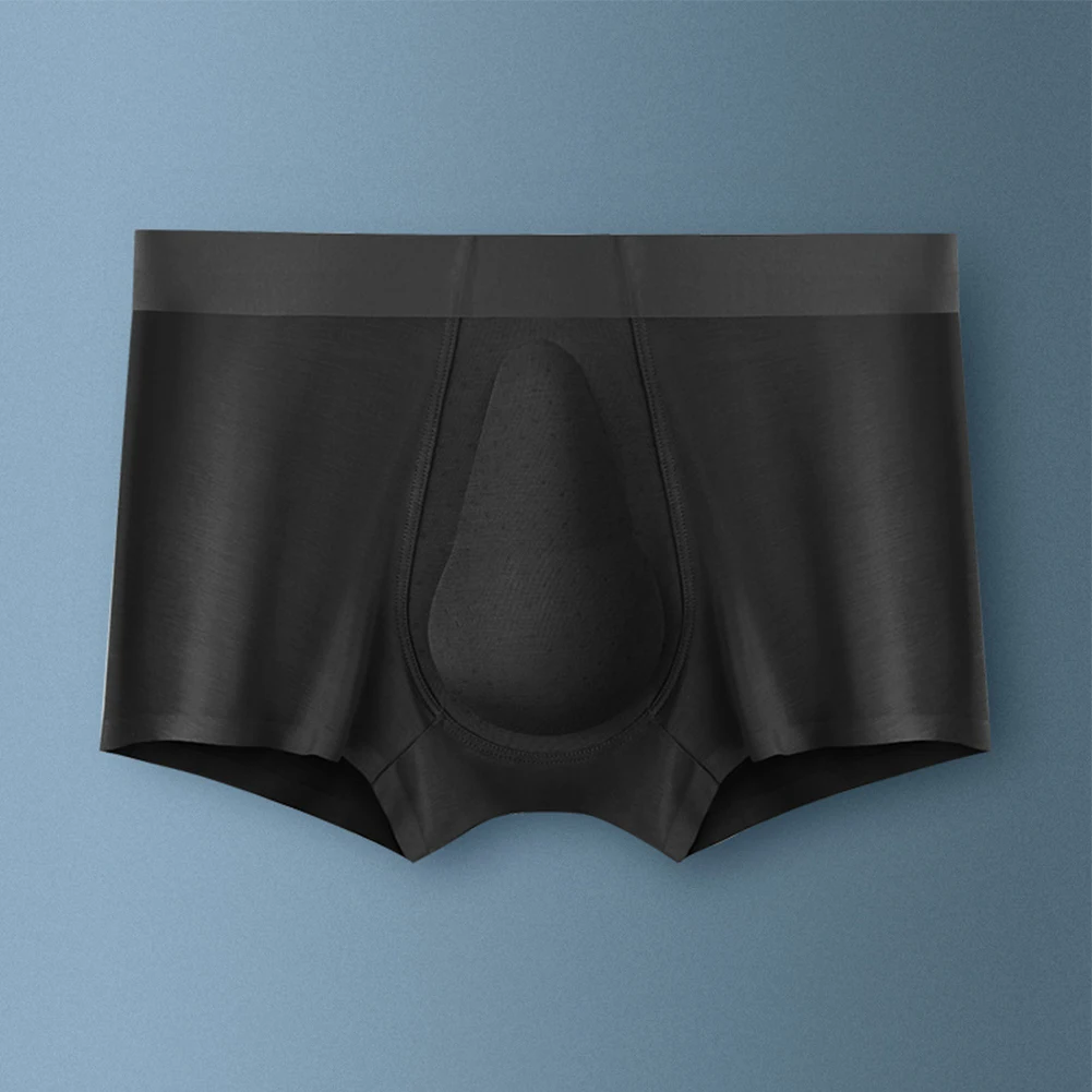 

Men 3D Latex Pouch Trunks Breathable Underwear U-shaped Boxer Briefs Shorts Seamless Men Boxers Solid Quick Drying Underpants