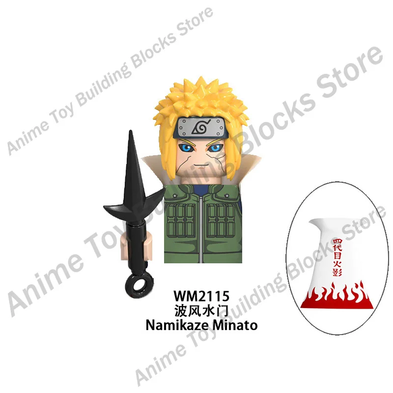 WM6109 Naruto building blocks Bricks assembly Kakashi Sasuke Uchiha Madara Anime Mini Action Figures Heads Toys kids Gifts
