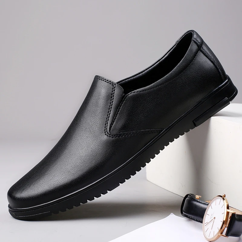Italian Genuine Leather Men's Formal Loafers Handmade Business Casual Shoes High-end Formal Shoes for Men Driving Mocassin