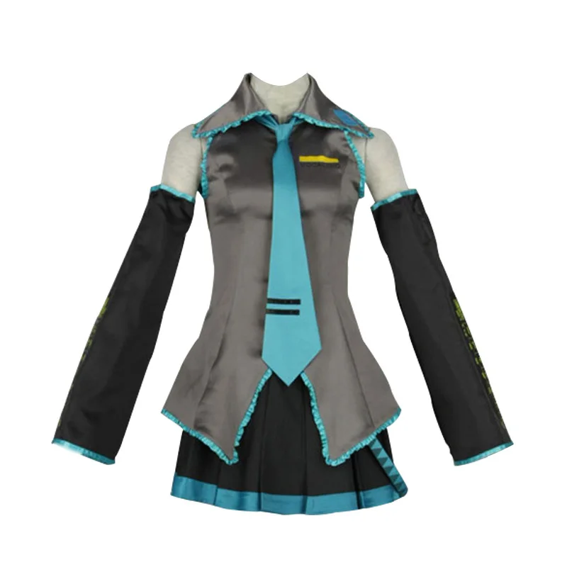 

Original Hatsune Miku Halloween Cosplay Show Costume Dress Suits Green onion Theme Party Role Play Uniform Gift