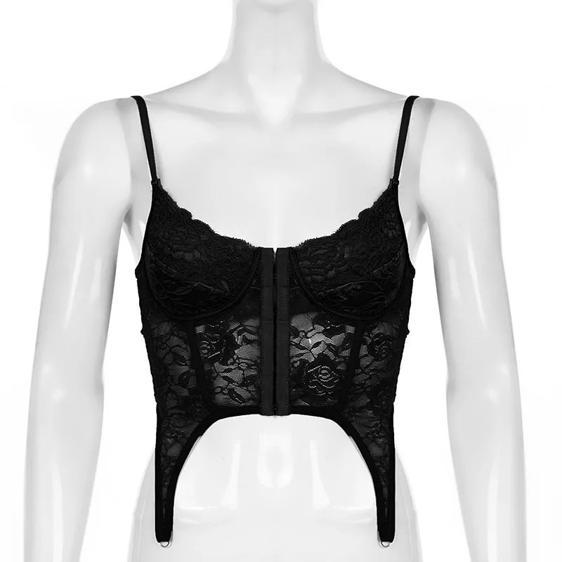 silk camisole Lace Crop Top Y2k Butterfly Lace Up Backless Sexy Corset Top Vintage Party Pin Breasted Sweats Women Beach Mini Vests Crop Top cami top