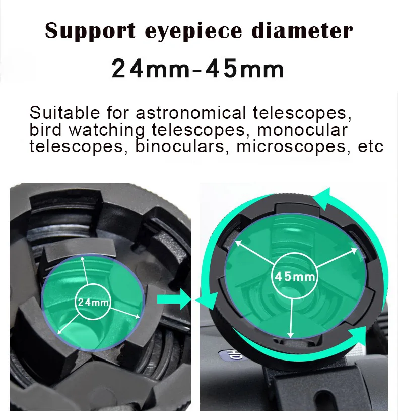 Spektiv Smartphone Kamera Adapter Teleskop Kamera Adapter Handy Adapter Halterung für Fernglas Monokular Schnell Ausgerichtet – Detail 4