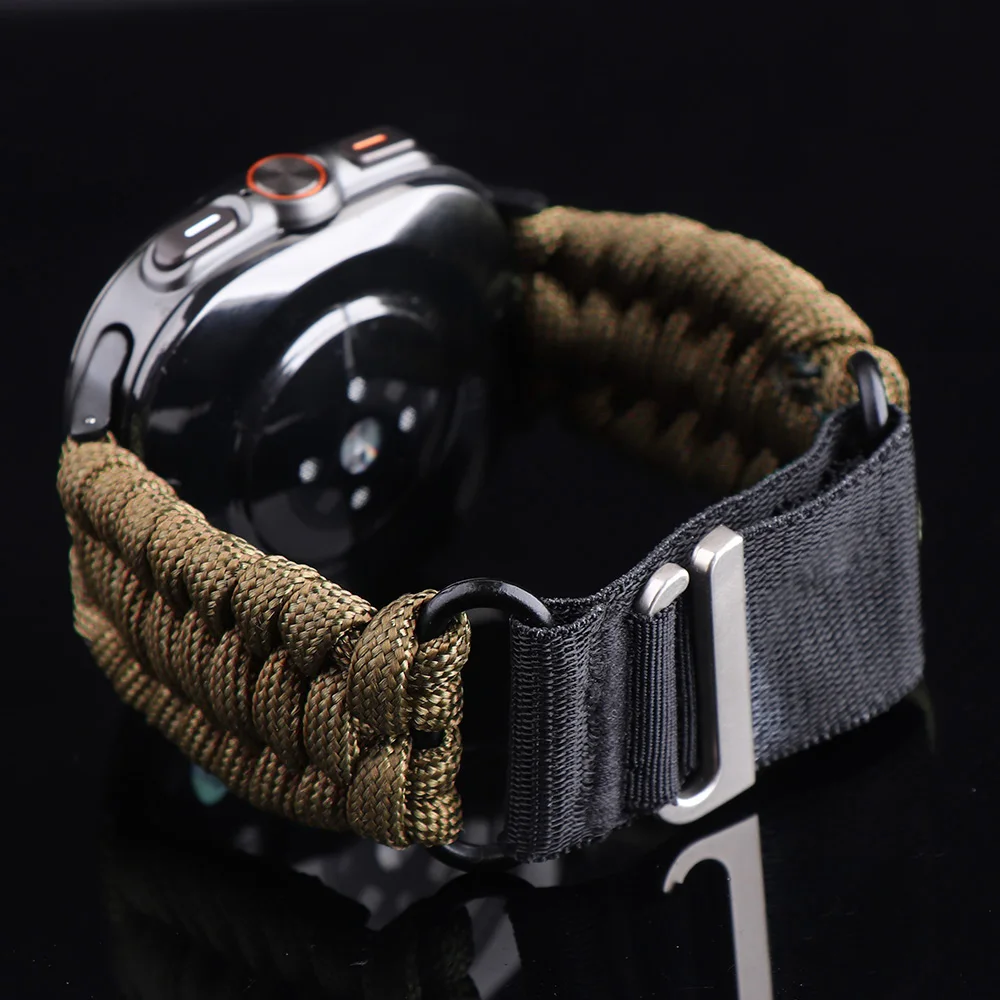 Durable Nylon Umbrella Rope Watch Strap, 20/22mm Band
