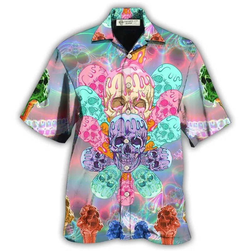 Las más nuevas camisetas holgadas y transpirables con estampado 3D de muñeco de nieve y helado para hombre y mujer, camisetas de manga corta para fiesta en la playa
