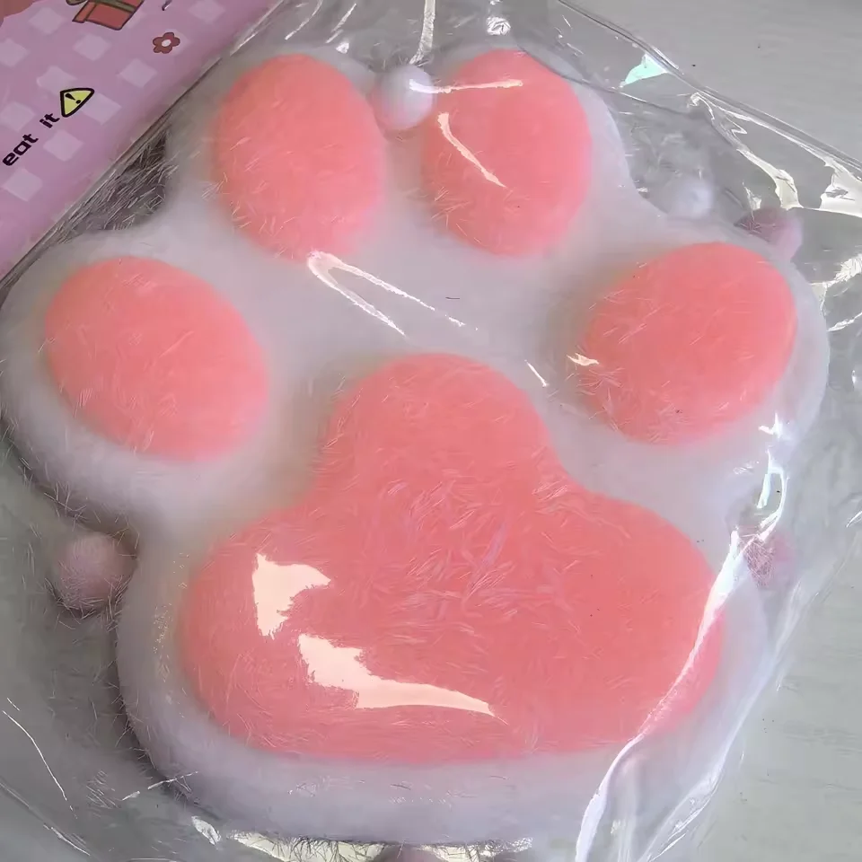 Large Cat Paw Squishy Fidget Toy Relief Relax Soft Squeeze Toy Pinch Decompression Slow Rebound Stress Relief Cute Cat Claw stress relief toys,mochi squishy toy,fidget toys
