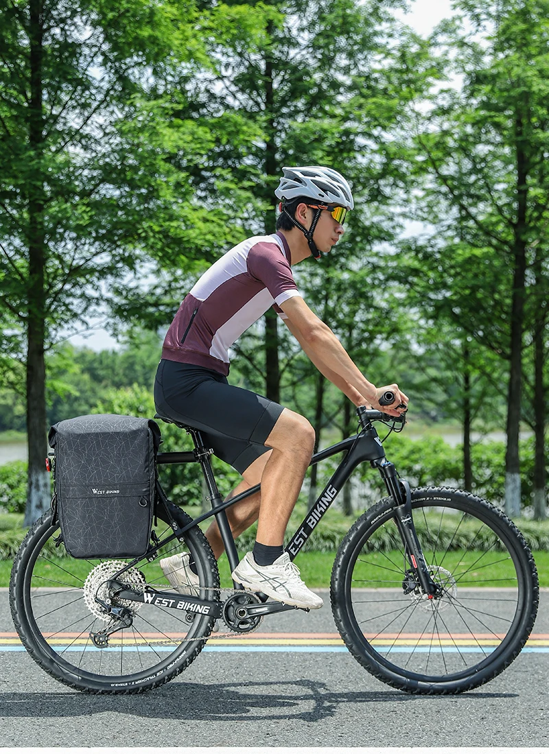 WEST BIKING 17-29L Fahrrad-Gepäcktasche Wasserdichte Rücksitztasche Konvertierbarer Rucksack Pendler-Reisetasche Outdoor-Fahrradzubehör – Detail 4