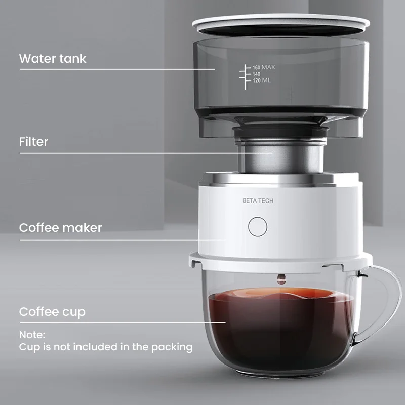 Portable Coffee Maker Grinder Brewing Mobile Machine Travel Cup Filter  Stainless Steel Hand Bean Mill Kitchen Tool Trip Camping - AliExpress