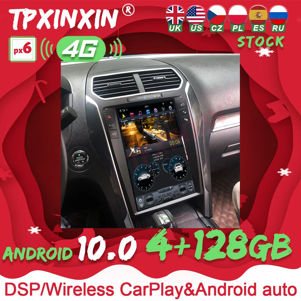 For Ford Explorer 2011-2019 Tesla 13.6 Inch Android Multimedia Car Radio GPS Navigation Stereo Head Unit DVD Auto Tape Recorder |