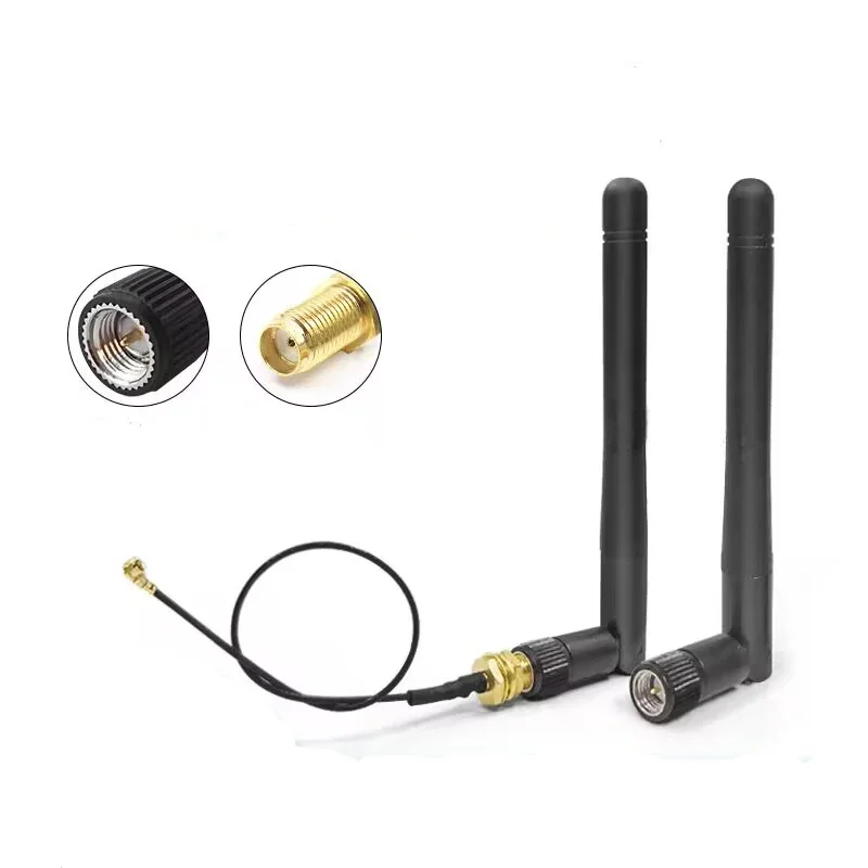 2 個 2.4GHz 折りたたみ Bluetooth ZigBee アンテナ 3dBi U.FL