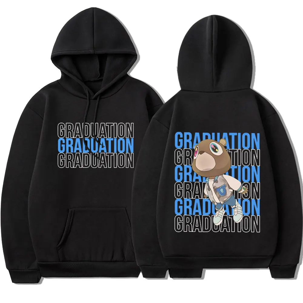 

Rapper Kanye West Graduation Hoodie Men's Cool Hip Hop Casual Hooded Sweatshirt Fleece Warm Oversized Hoodies Streetwear Unisex