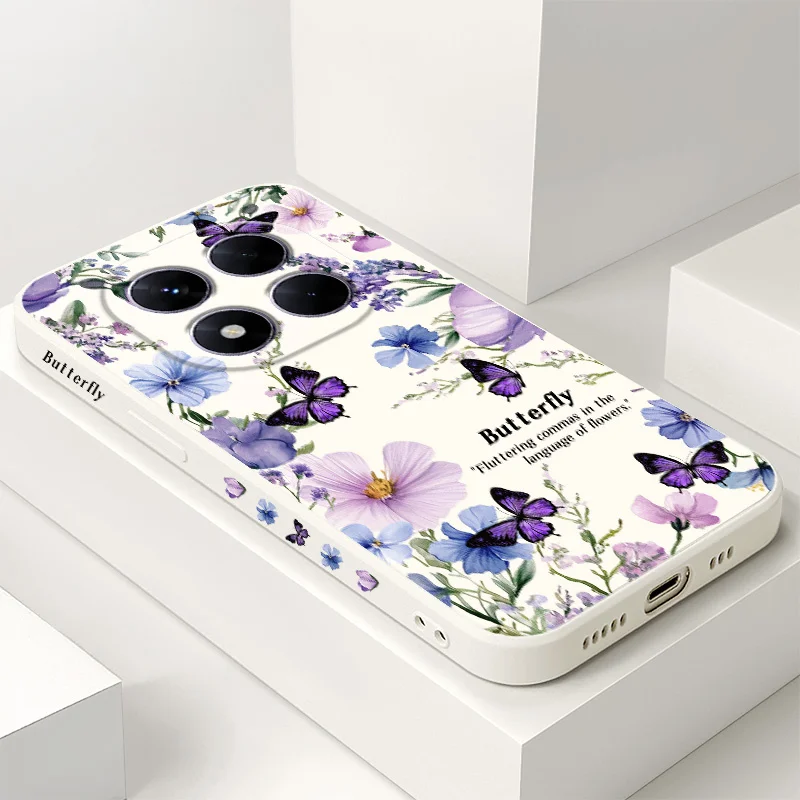 Elegant Butterfly Lovers Liquid Silicone Phone Case