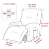 Elastic Recliner Sofa Cover Solid Color Stretch All-inclusive Armchair Cover Anti-dust Non-slip Chair Slipcover for Living Room 2
