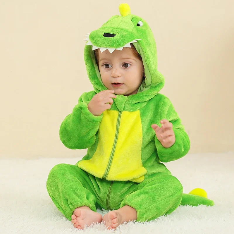Baby Kigurumi Cat Dinosaur Cow Pajamas Winter Pyjamas One Piece Anime Sleepwear Kids Flannel Warm Clothes Halloween Costumes kids pajamas