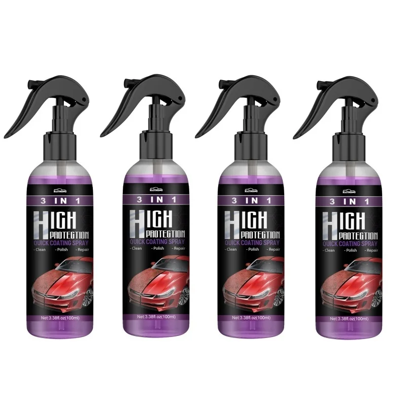 Car Ceramic Coating Spray 100/200/400ml Rayhong 3 in 1 High Protection Quick Car Coating Spray cleaning repair polishing