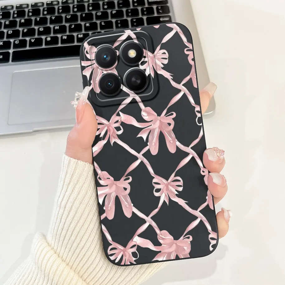 Fashion Girl Butterfly Soft Silicone Couple Phone Case Cover, Compatible with Honor X8C 2025