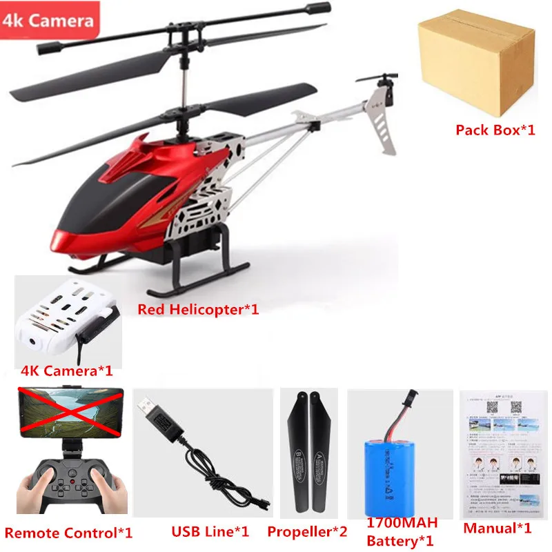 rc helicopter big size 50CM 4K HD Camera WIFI FPV RC Helicopter For Kids 3.5CH Alloy Height Setting Remote Control Helicopter Aircraft Adult Boy Toy cute RC Helicopters RC Helicopters