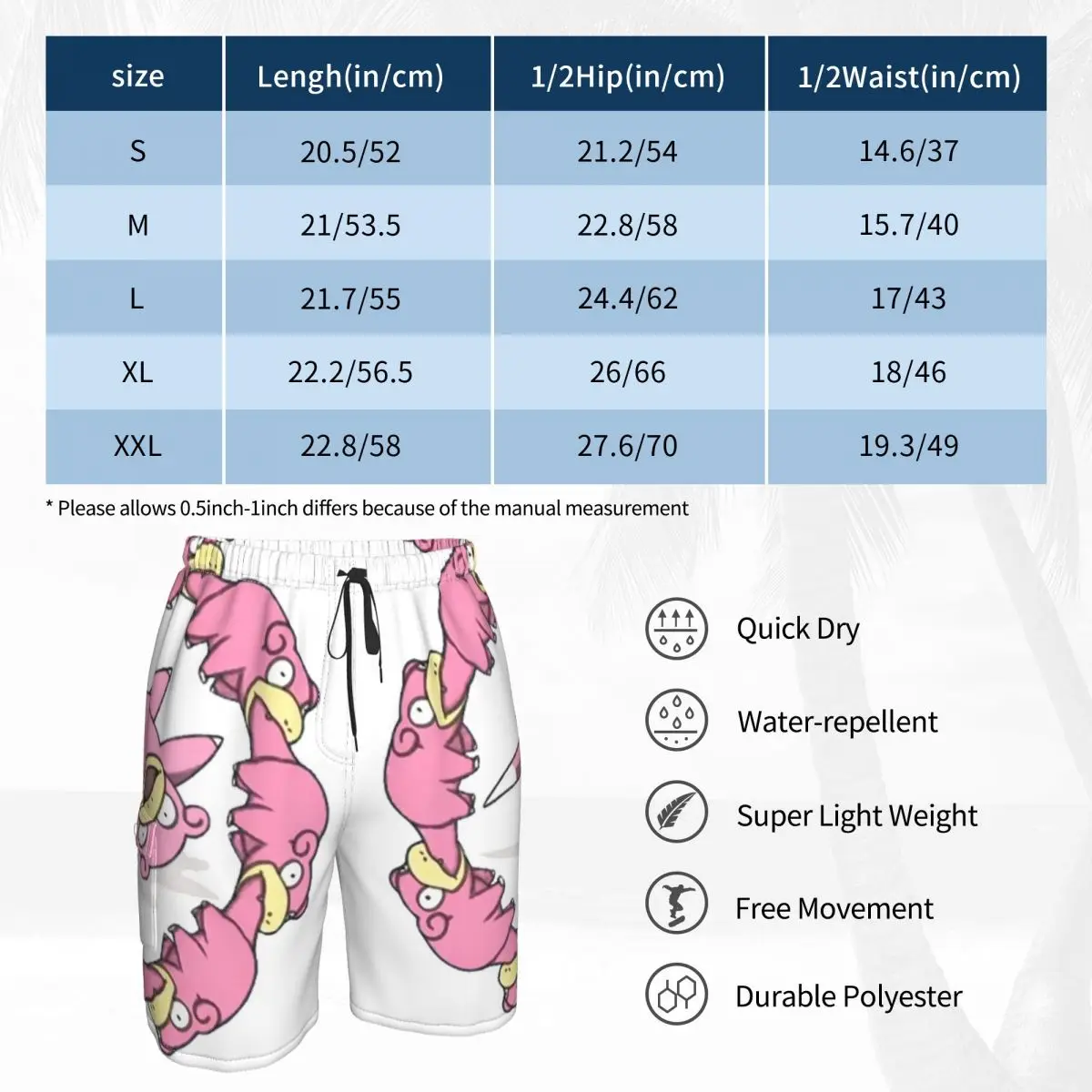 Slowpoke 보드 반바지 느린 남자 클래식 보드 짧은 바지 Trenky Custom Plus Size 수영 트렁크를 가기에는 괜찮습니다.