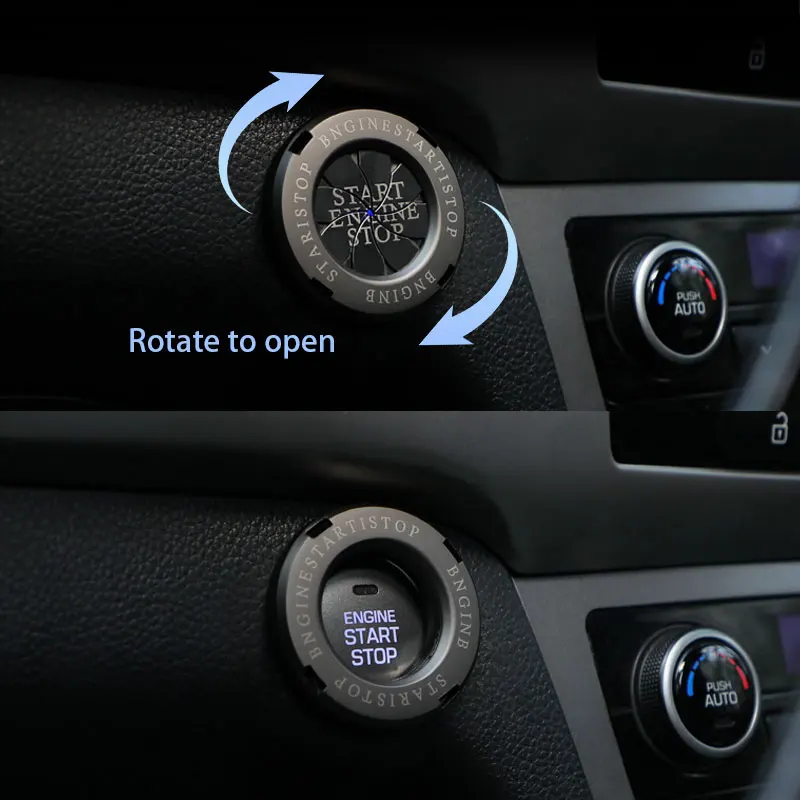 Car Engine Start Stop Switch Button Cover Decorative Cap Auto Accessories Push Button Sticky Cover Car Interior Car-Styling car start button cover,car start stop button