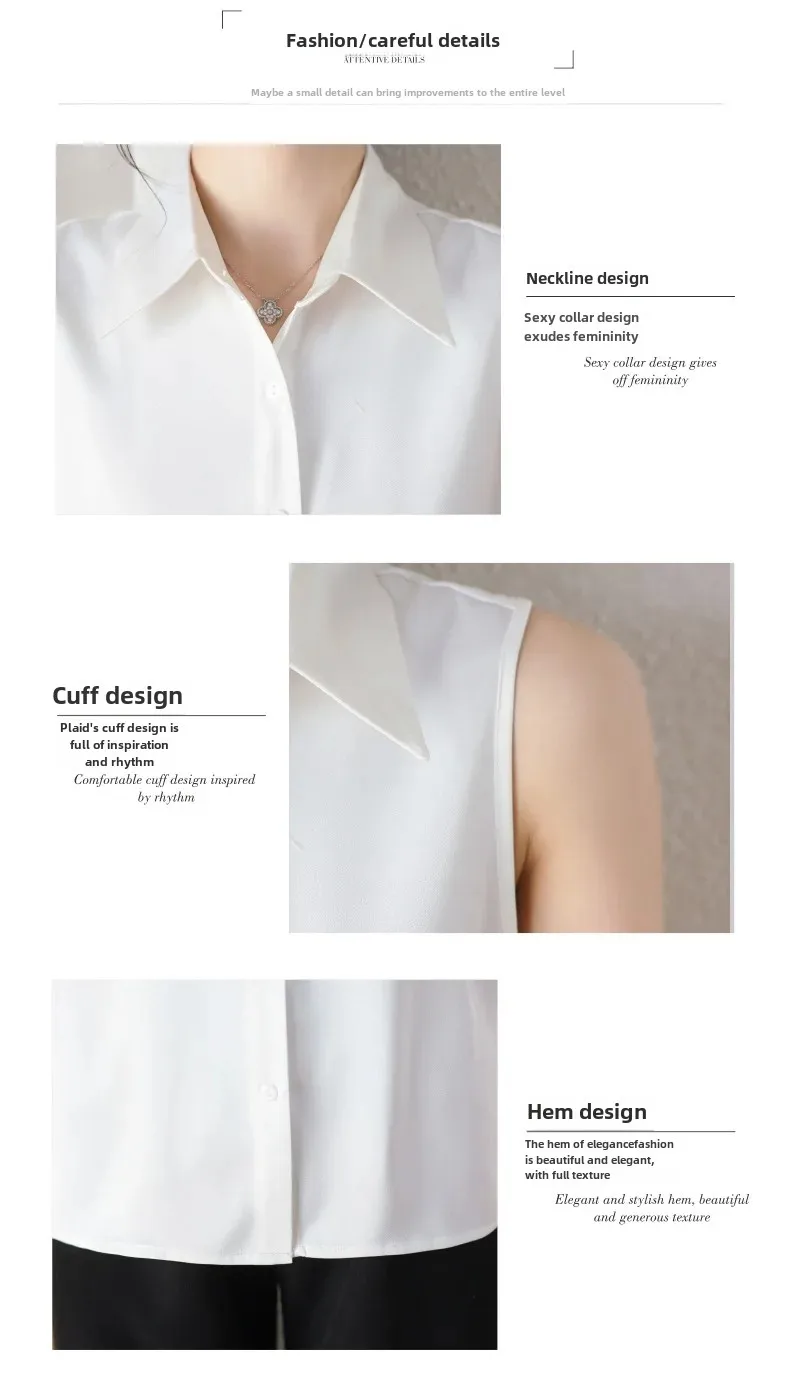 Description Picture 6 of itemWomen's Sleeveless Vest Autumn/winter Loose-fit Base Layer Top New Style Body Shaping Shirt Professional Casual Outerwear