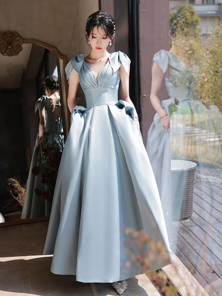 one shoulder prom dresses 2021 satin royal blue elegant vintage simple –  inspirationalbridal