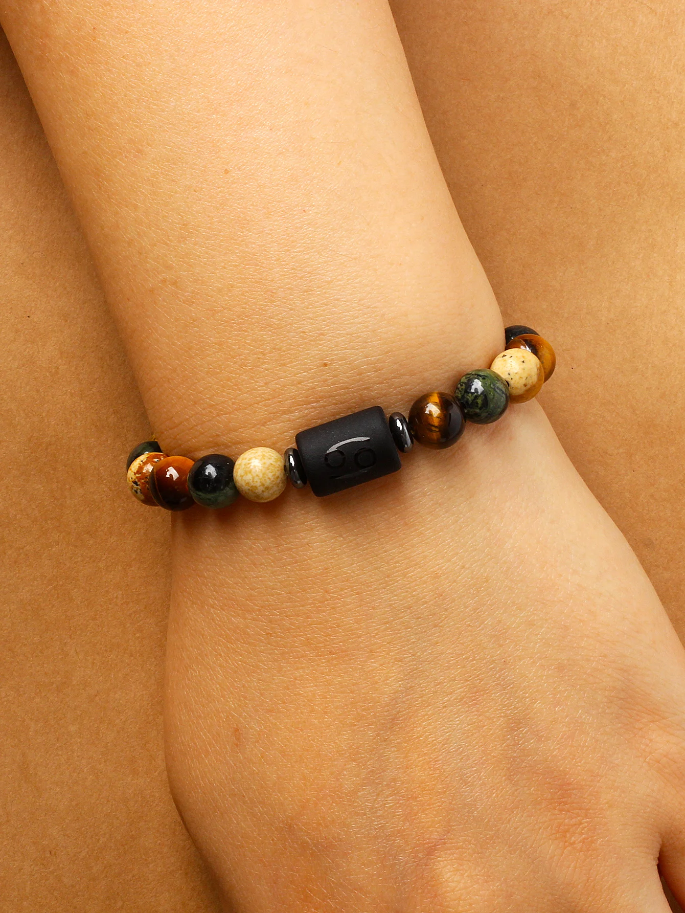 12 Zodiac Signs Tiger Eye Stone Bead Bracelets – 8mm Elastic Constellation Bracelets For Men & Women (Aries, Taurus, Gemini, Etc.)