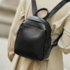 Limited Solid Women Full 100% Genuine Leather Backpacks Black Backpack Soft Skin Travel Functional Student Mochilas Mujer#SC1535 1