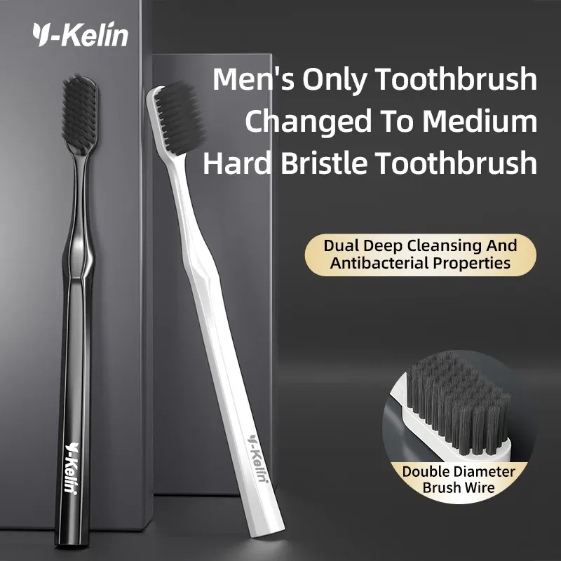 Y-Kelin Extra Hard And Adult Cleaning Set For Men's Small And Medium Bristle Toothbrushes, Designed For Household Use