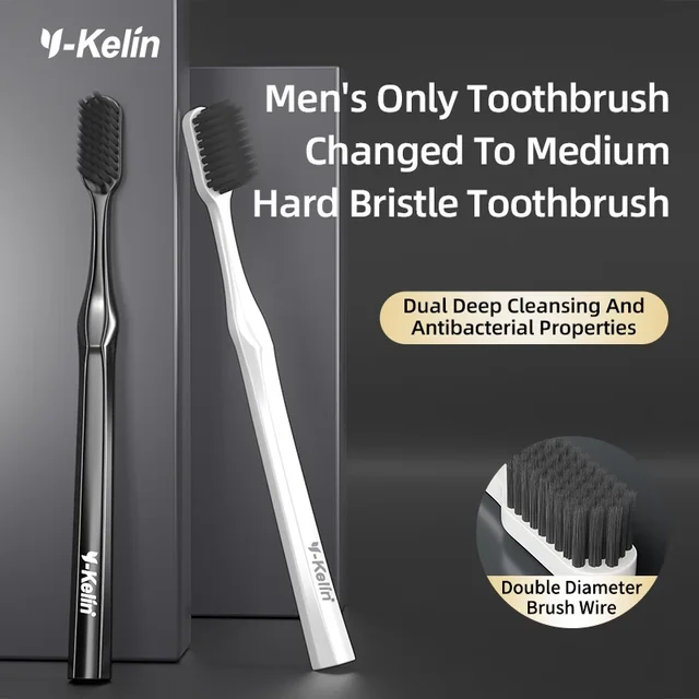 Y-Kelin Set di pulizia extra duro e per adulti per spazzolini da denti a setole piccole e medie da uomo, progettato per uso domestico 1
