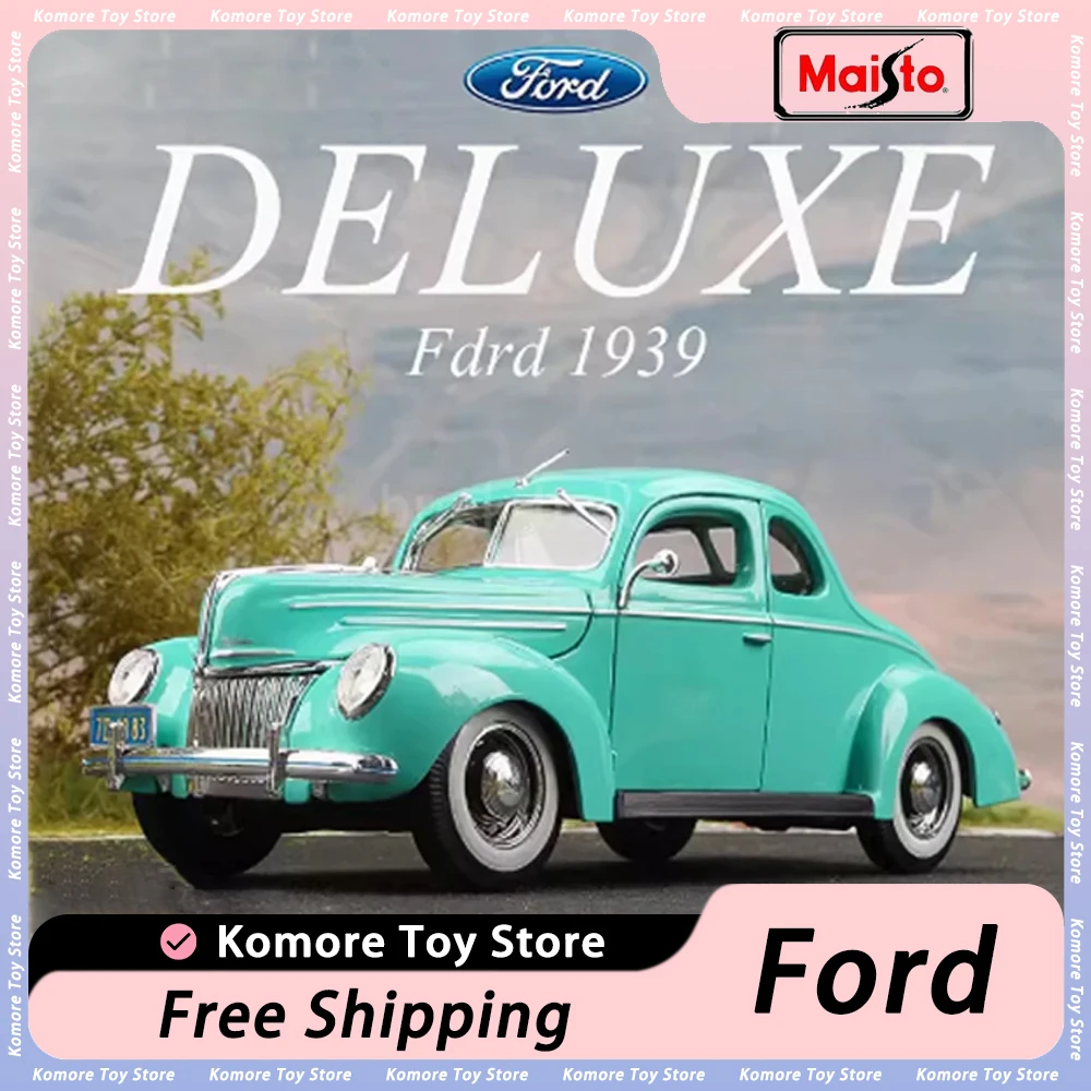 

Maisto Ford 1939 Deluxe Coupe 1:18 Alloy Vintage Car Diecast Model Edition Alloy Luxury Vehicle Collection Ornaments Toys Gifts