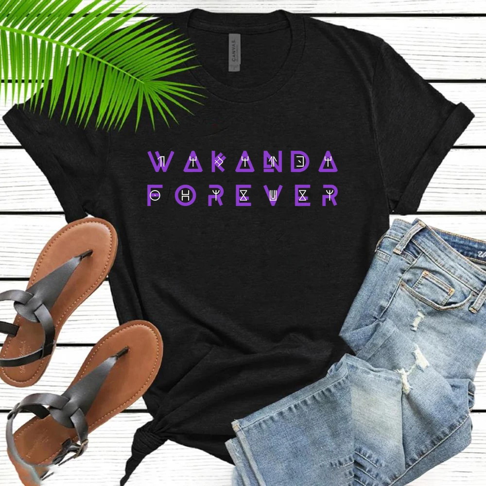 

Футболка Wakanda Forever, Черная пантера, 2 рубашки, модные футболки в стиле Suoerhero, повседневные футболки унисекс с коротким рукавом, футболка Wakanda