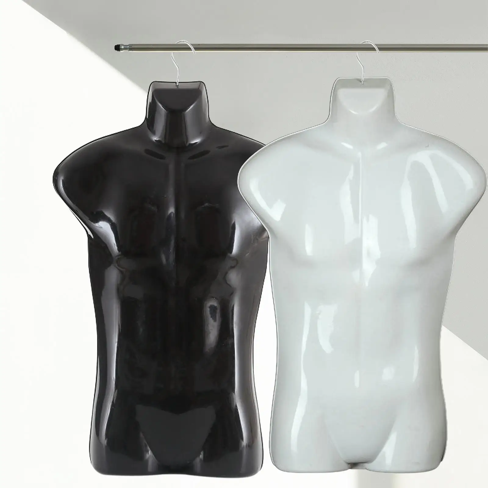 Male Mannequin Hanger Half Body Display Stand Professional Hanging Hook for Retail Store Market Window Garment Vendors Shop