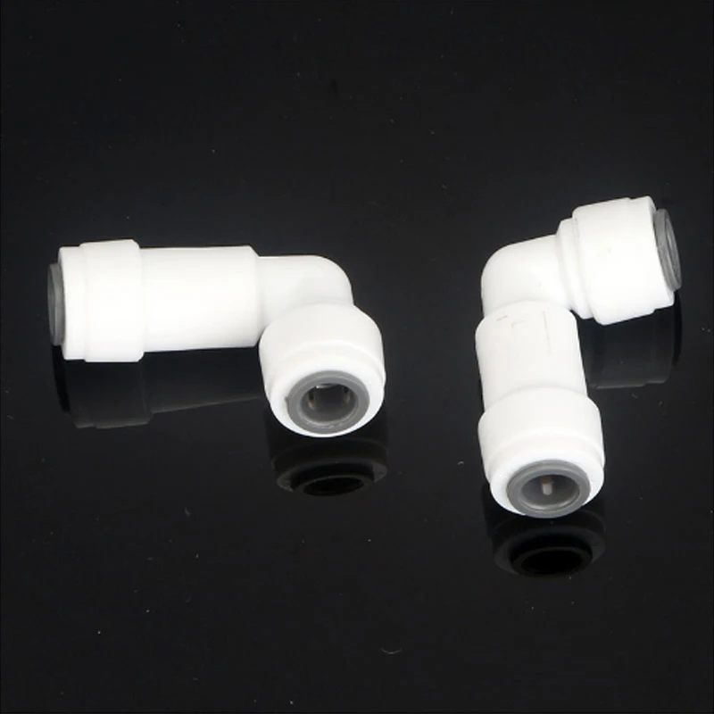 1/4" 3/8" Hose Tube RO Water Elbow/Equal Straight Check Valve/Straight Bulkhead Reverse Osmosis Aquarium Plastic Quick Fitting