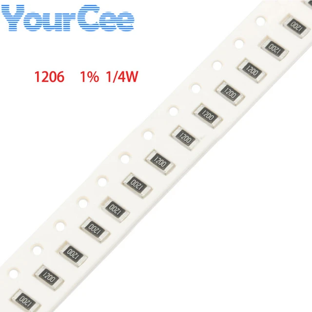 100PCS 1206 SMD Resistor 510 Ohm Chip Resistor 1/4W 510R, 44% OFF
