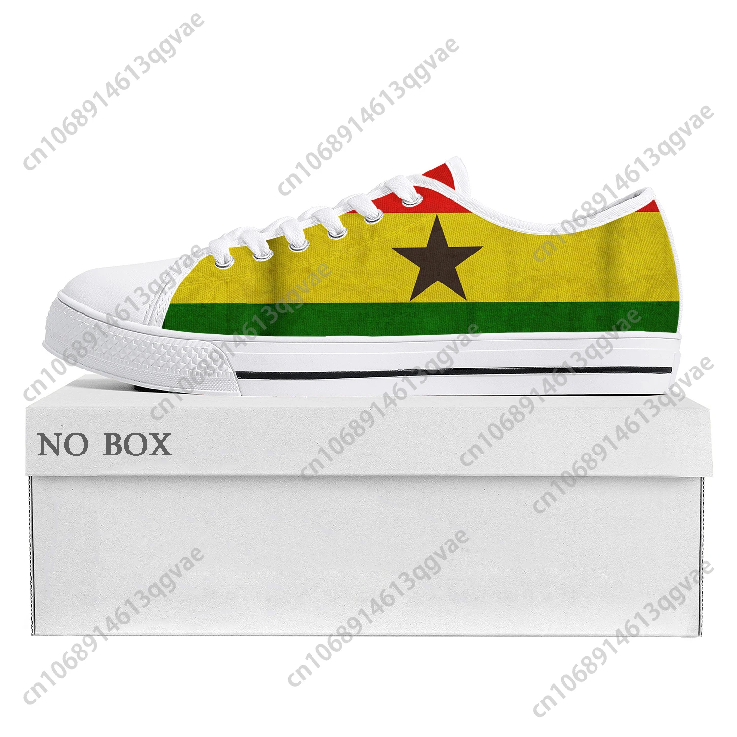 

Ghanaian Flag Low Top High Quality Sneakers Mens Womens Teenager Canvas Sneaker Ghana Prode Casual Couple Shoes Custom Shoe