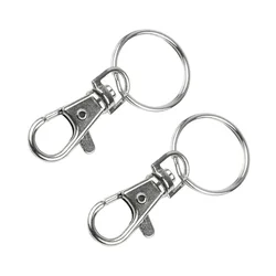 12pcs Keychain Buckle Keyring Clasp Chain Silver Plated Jewelry Making DIY Crafting Alloy Buckle
